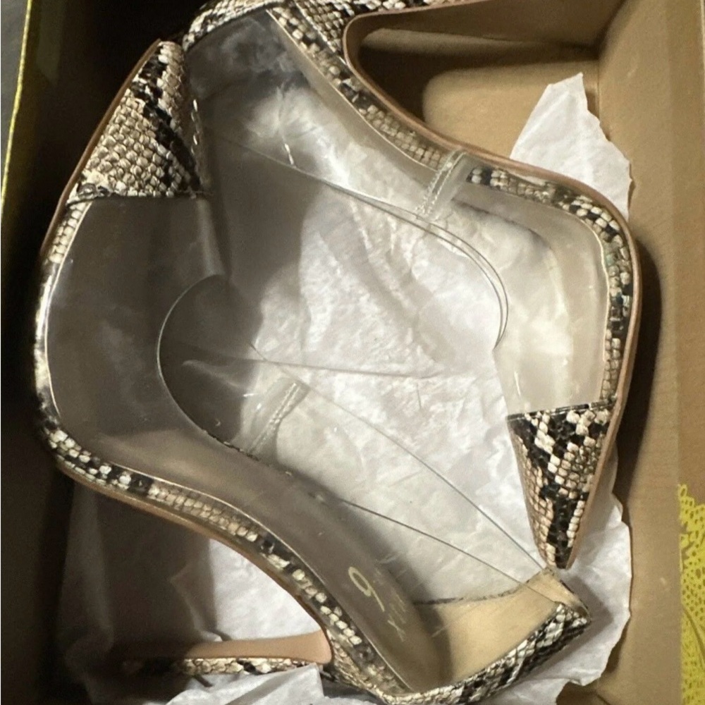 Mix NO.6 Aracely Snake Print Pointed Toe Pumps